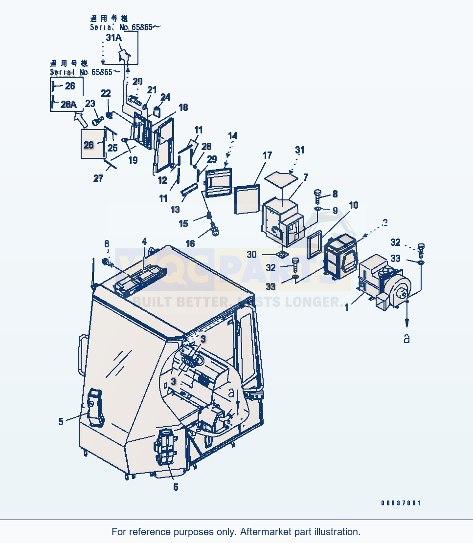Komatsu WA200PT-5 Floor (Heater) parts diagram
