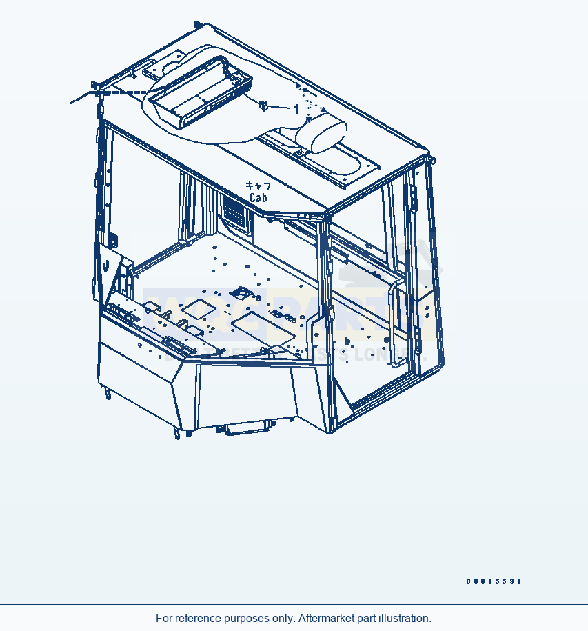 Komatsu WA200PT-5 Yellow Rotary Lamp Switch parts diagram