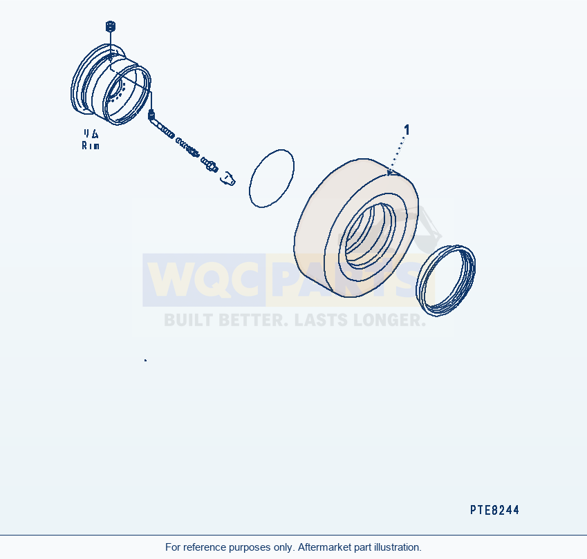 Komatsu WA200PT-5 Tire (20.5-25 L3) (With Tube Tire) parts diagram
