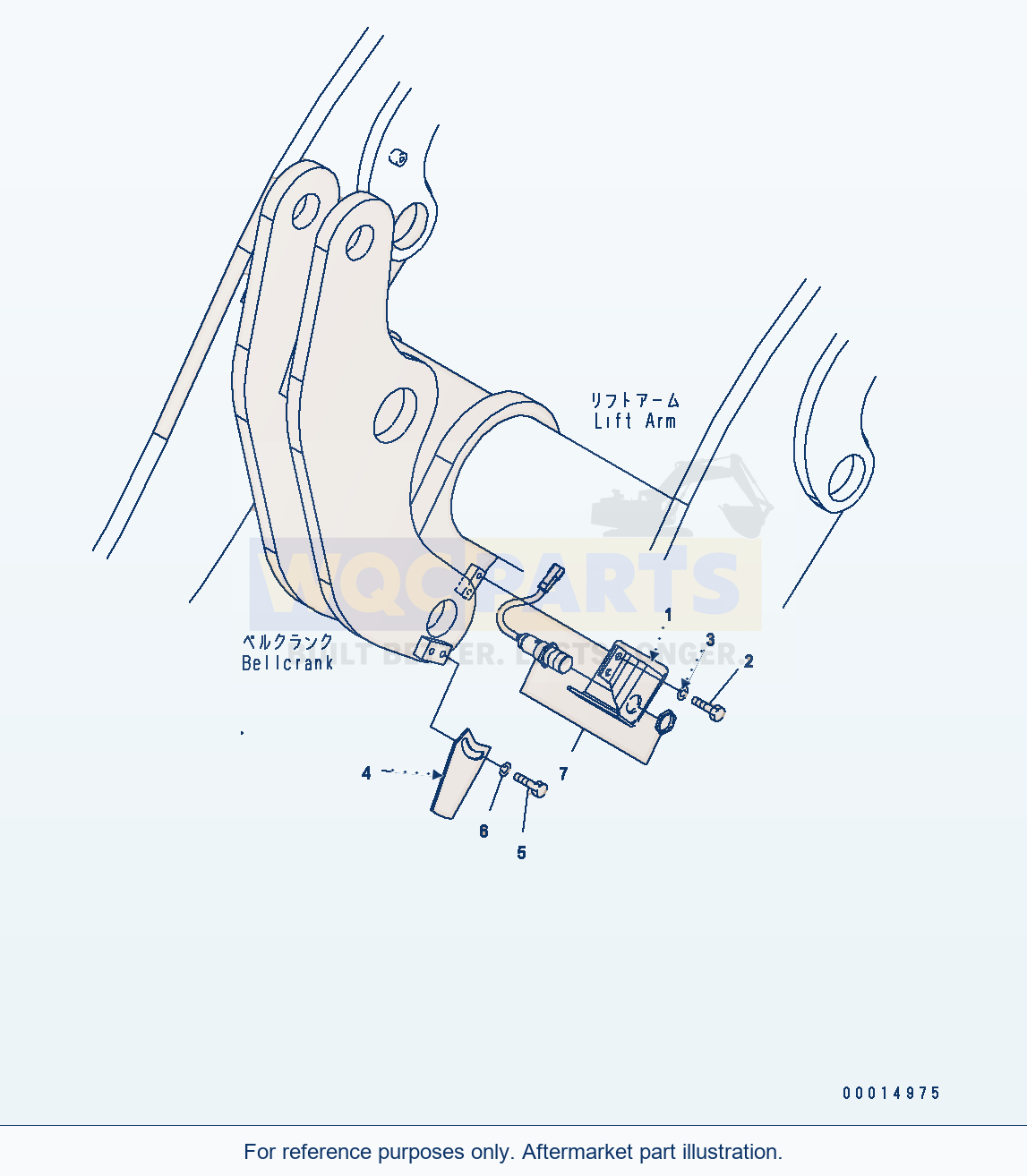 Komatsu WA200PT-5 Lift Arm And Bellcrank (Boom Sensor) parts diagram