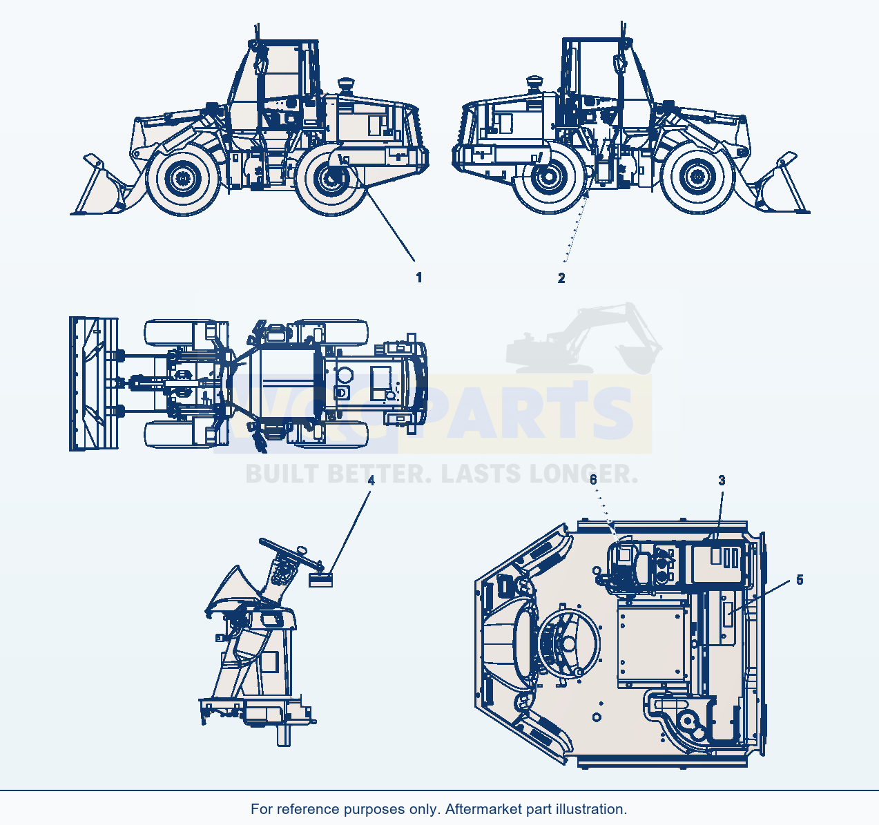 Komatsu WA200PT-5 Decal Danish parts diagram