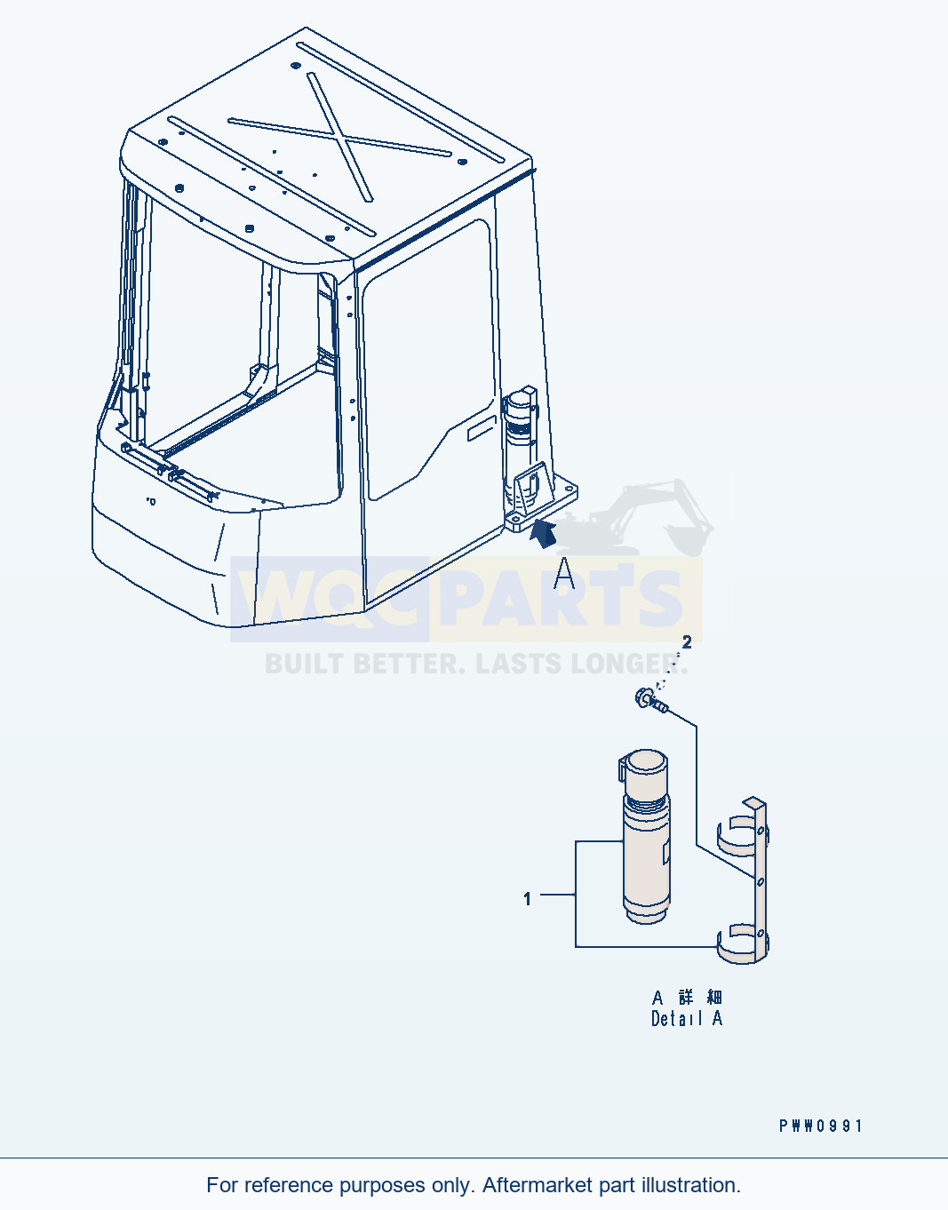 Komatsu WA200PT-5 Fire Extinguisher parts diagram