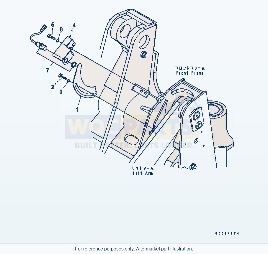 Komatsu WA200PT-5 Lift Arm And Bell Crank (Boom Kick Out) parts diagram