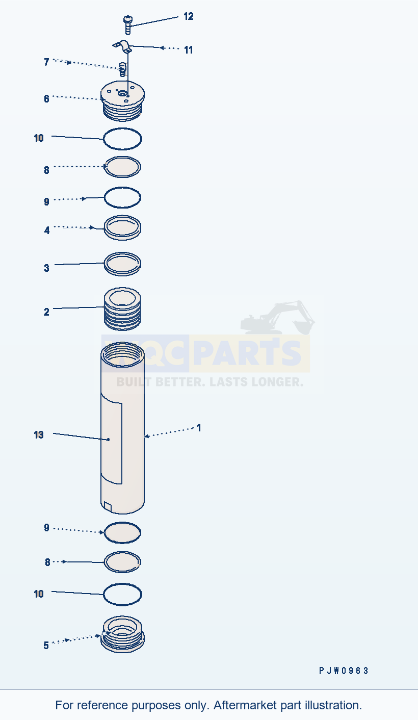 Komatsu WA200PT-5 Accumulator (Inner Parts) Serial H60051 - UP parts diagram