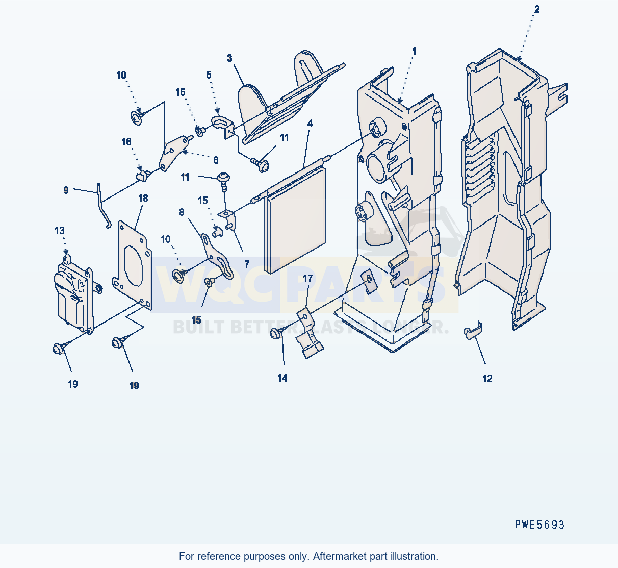 Komatsu WA200PT-5 Air Duct Inner Serial H60051 - UP parts diagram