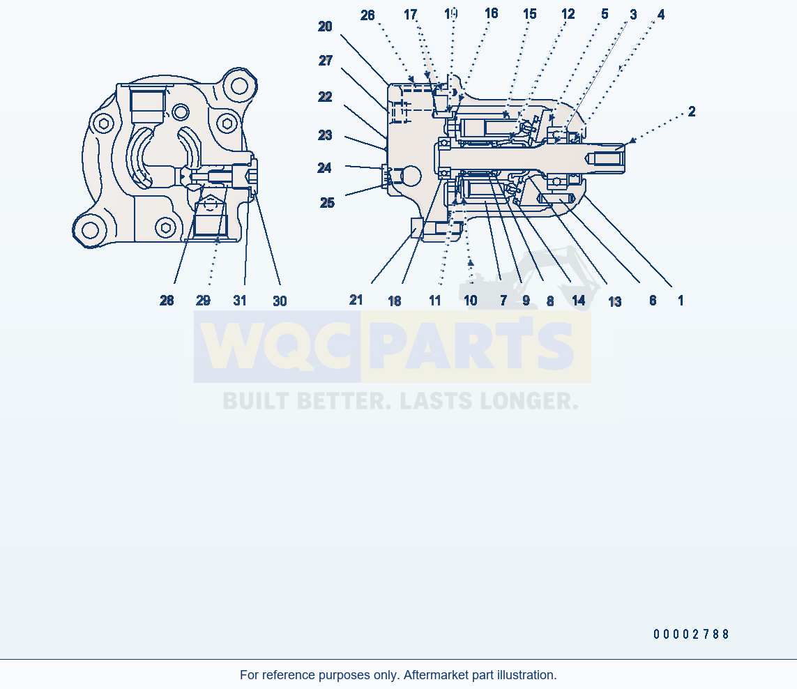 Komatsu WA200PT-5 Fan Motor Serial H60051 - UP parts diagram