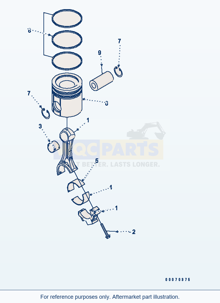 Komatsu WA200PT-5L Connecting Rod And Piston parts diagram