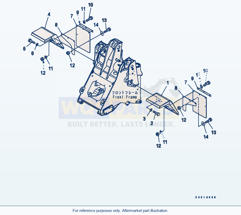 Komatsu WA200PT-5L Front Fender (Full Fender) parts diagram