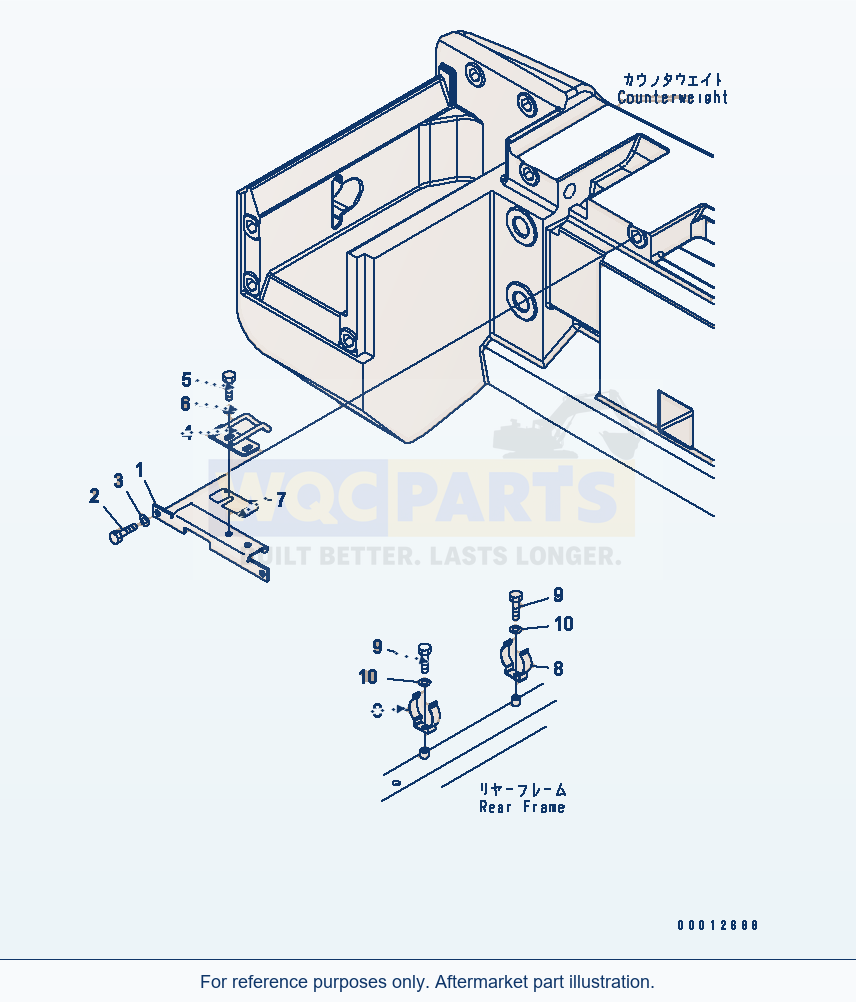 Komatsu WA200PT-5L Hood (Cover And Striker) parts diagram