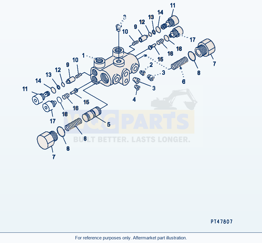 Komatsu WA200PT-5L Steering Line Cushion Valve parts diagram