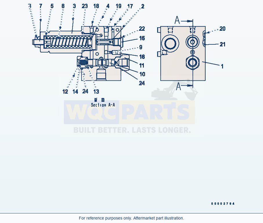 Komatsu WA200PT-5L Valve (Auxiliary Steering) (Valve Block) parts diagram