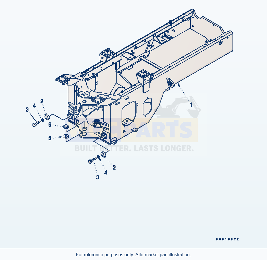 Komatsu WA200PT-5L Rear Frame parts diagram