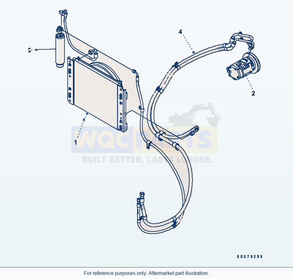 Komatsu WA200PT-5L Air Conditioner Kit (Piping) parts diagram
