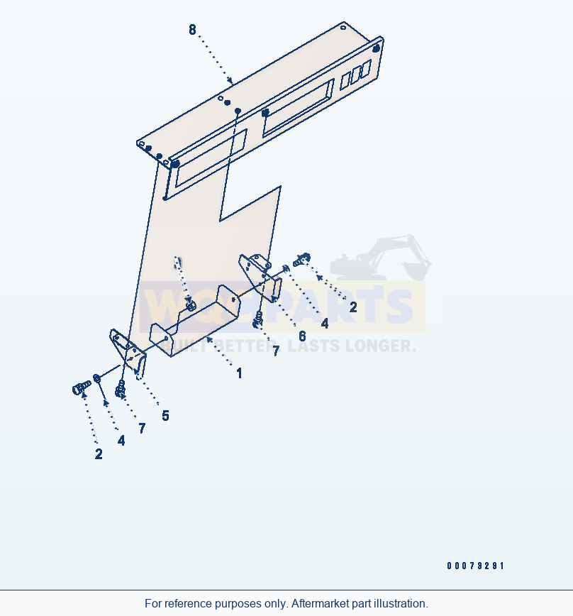 Komatsu WA200PT-5L Rops Cab (Radio Cover) parts diagram