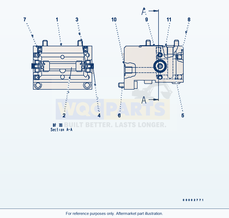 Komatsu WA200PT-5L Hst Pump (Valve Housing Assembly) parts diagram