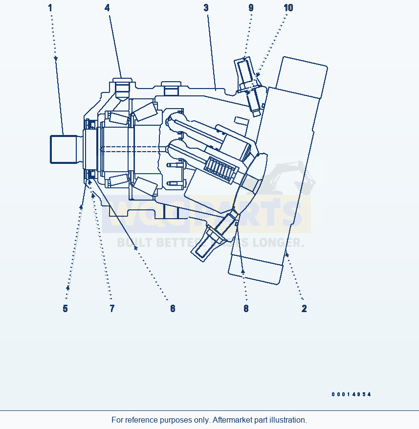 Komatsu WA200PT-5L Motor (Hst Main) (Housing) parts diagram