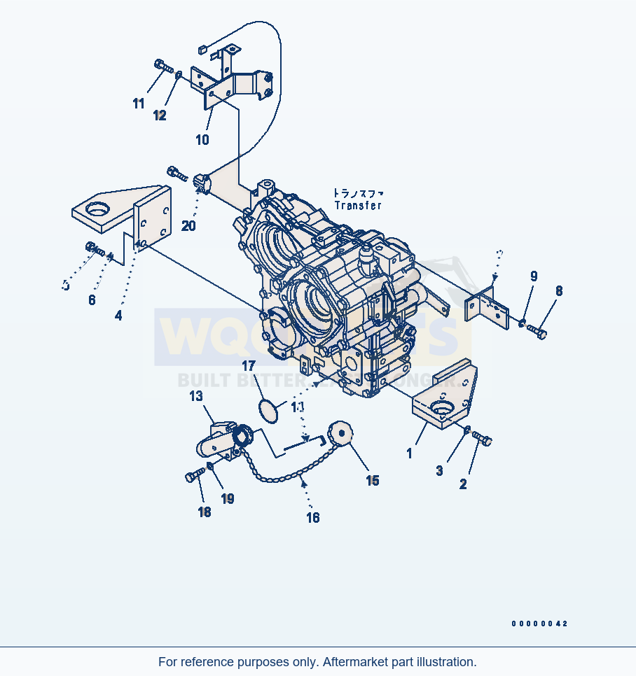 Komatsu WA200PT-5L Transfer Case (Mounting) parts diagram