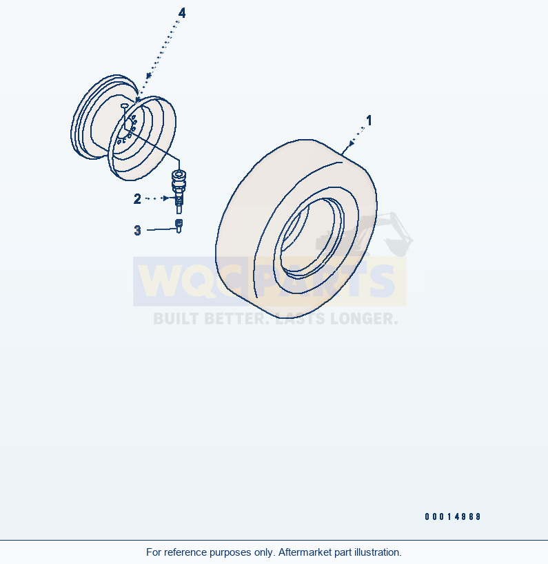 Komatsu WA200PT-5L Tires And Rims (17.5 X 25 Wheels) parts diagram