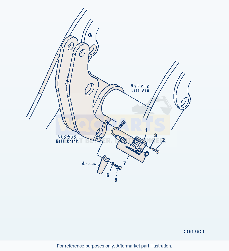 Komatsu WA200PT-5L Lift Arm And Bell Crank (Boom Sensor) parts diagram