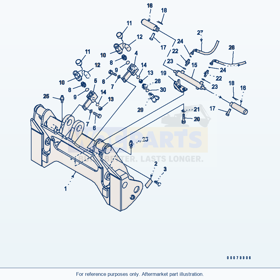 Komatsu WA200PT-5L Quick Coupler (Mounting) parts diagram
