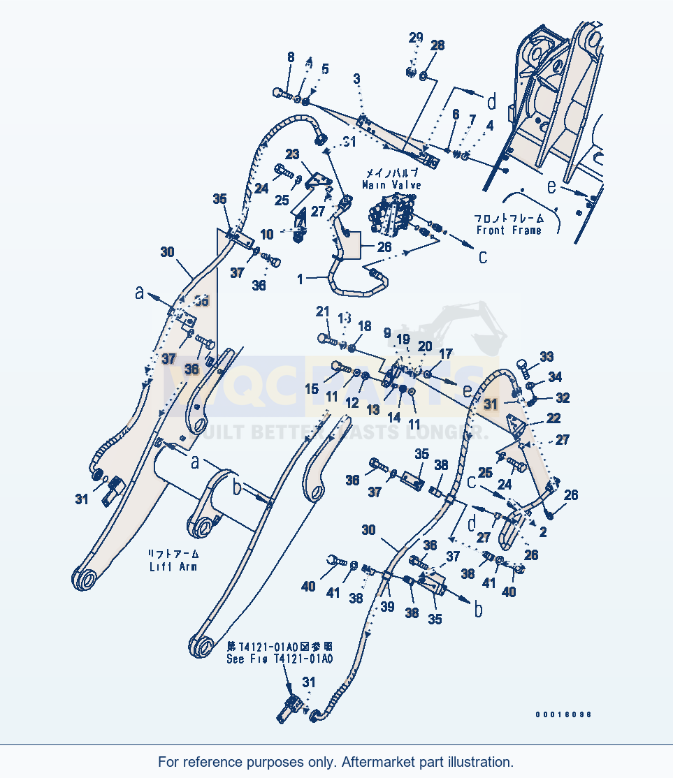 Komatsu WA200PTL-5 Hydraulic Piping (Multi Coupler Piping) parts diagram