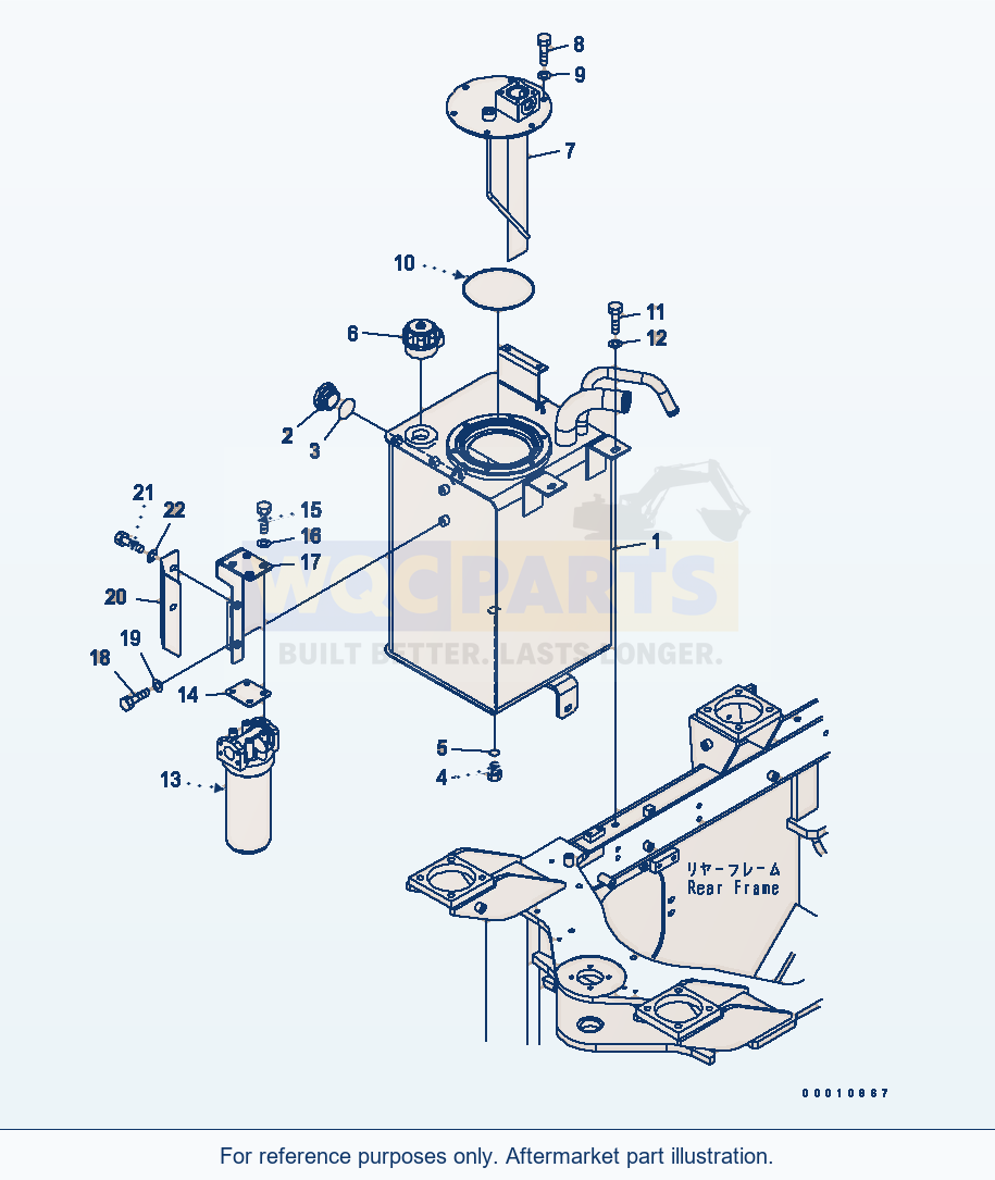 Komatsu WA200PTL-5 Hydraulic Tank parts diagram