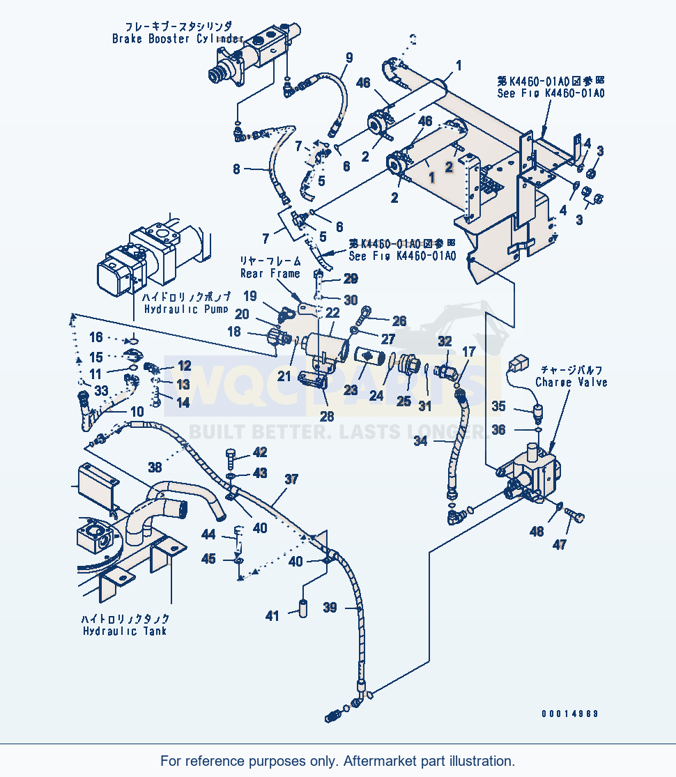 Komatsu WA200PTL-5 Brake Control(Acuumlator) parts diagram
