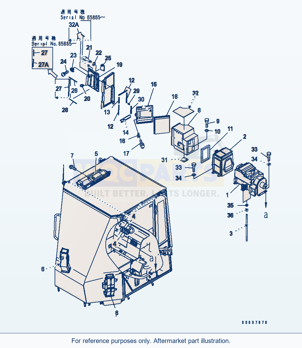 Komatsu WA200PTL-5 Floor (Air Condtioner) parts diagram