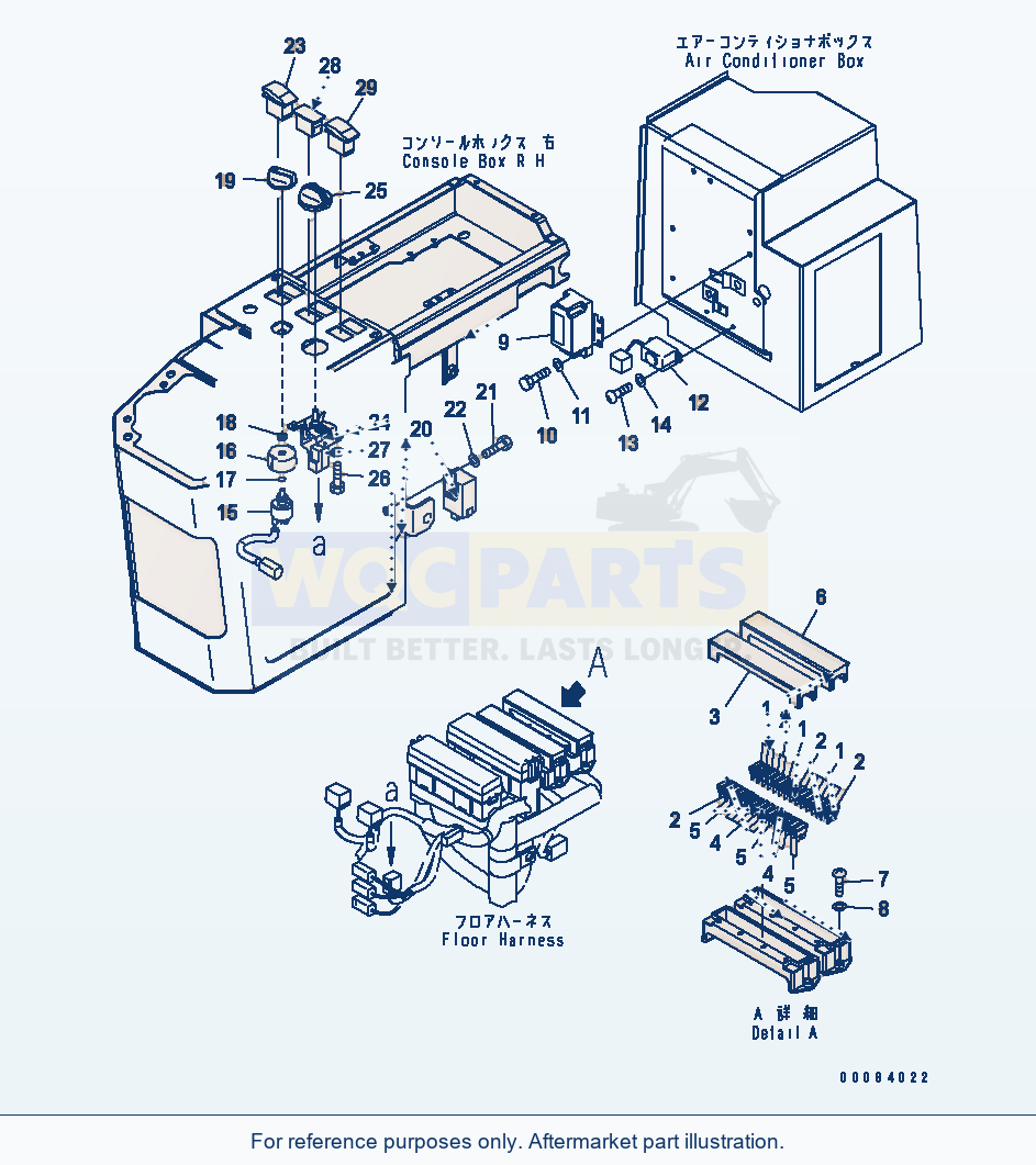 Komatsu WA200PTL-5 Floor (Electrical Parts) parts diagram