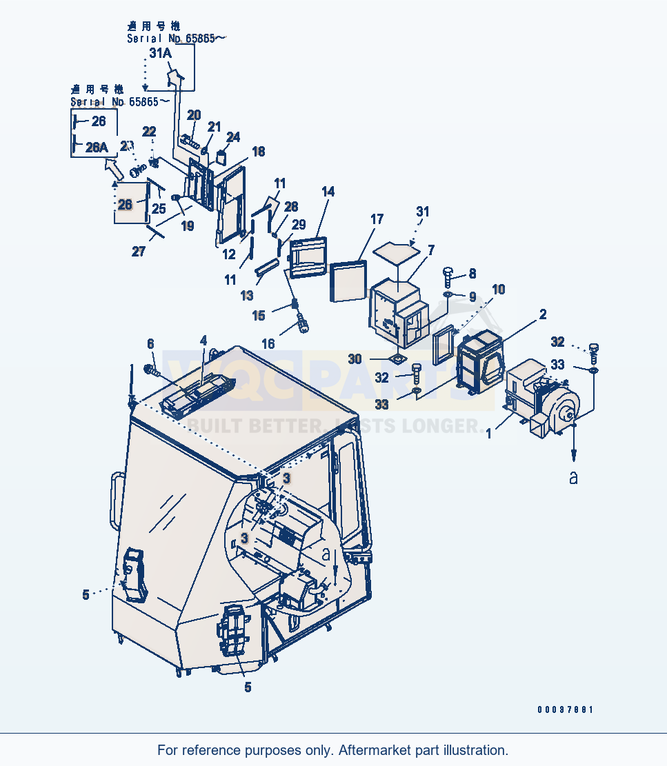 Komatsu WA200PTL-5 Floor (Heater) parts diagram