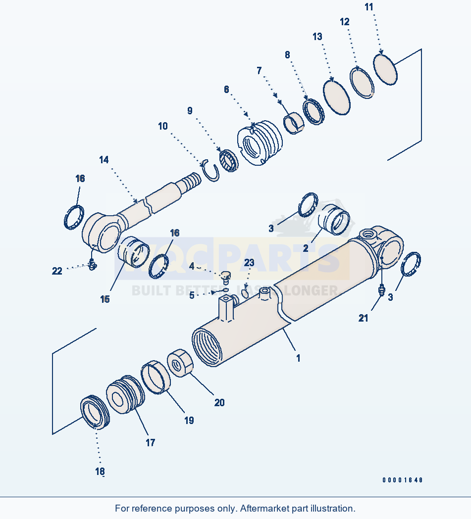 Komatsu WA200PTL-5 Steering Cylinder (Inner Parts) parts diagram