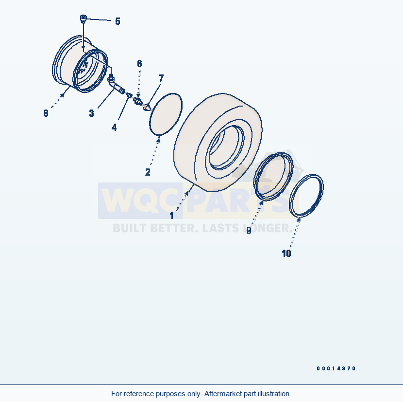 Komatsu WA200PTL-5 Tire (17.5-R25, Tubeless Tire) parts diagram