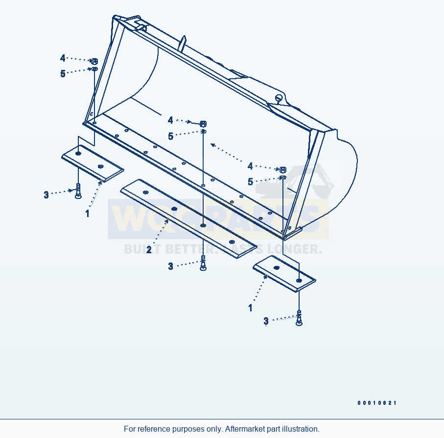 Komatsu WA200PTL-5 Bolt On Cutting Edge parts diagram