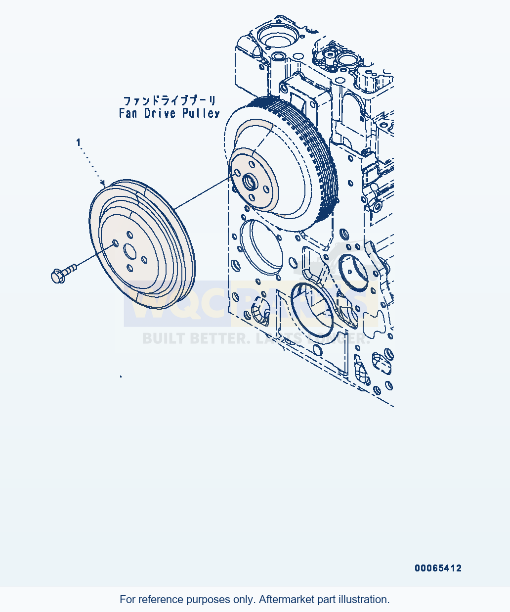 Komatsu WA200PZ-6 Accessory Drive Pulley (Apa00-001001) parts diagram