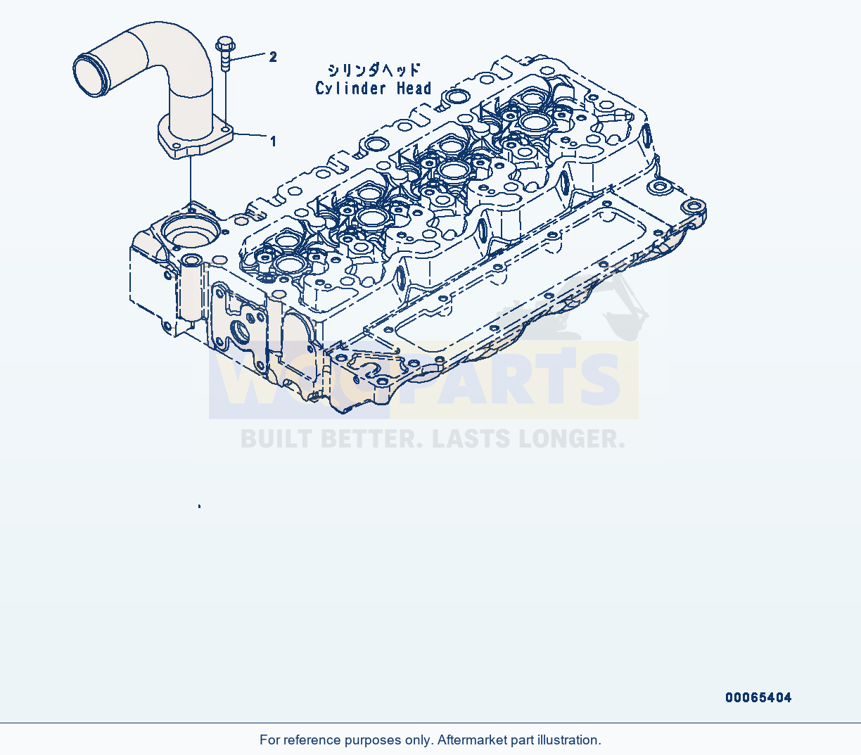 Komatsu WA200PZ-6 Coolant Outlet Connector (Awo00-001001) parts diagram