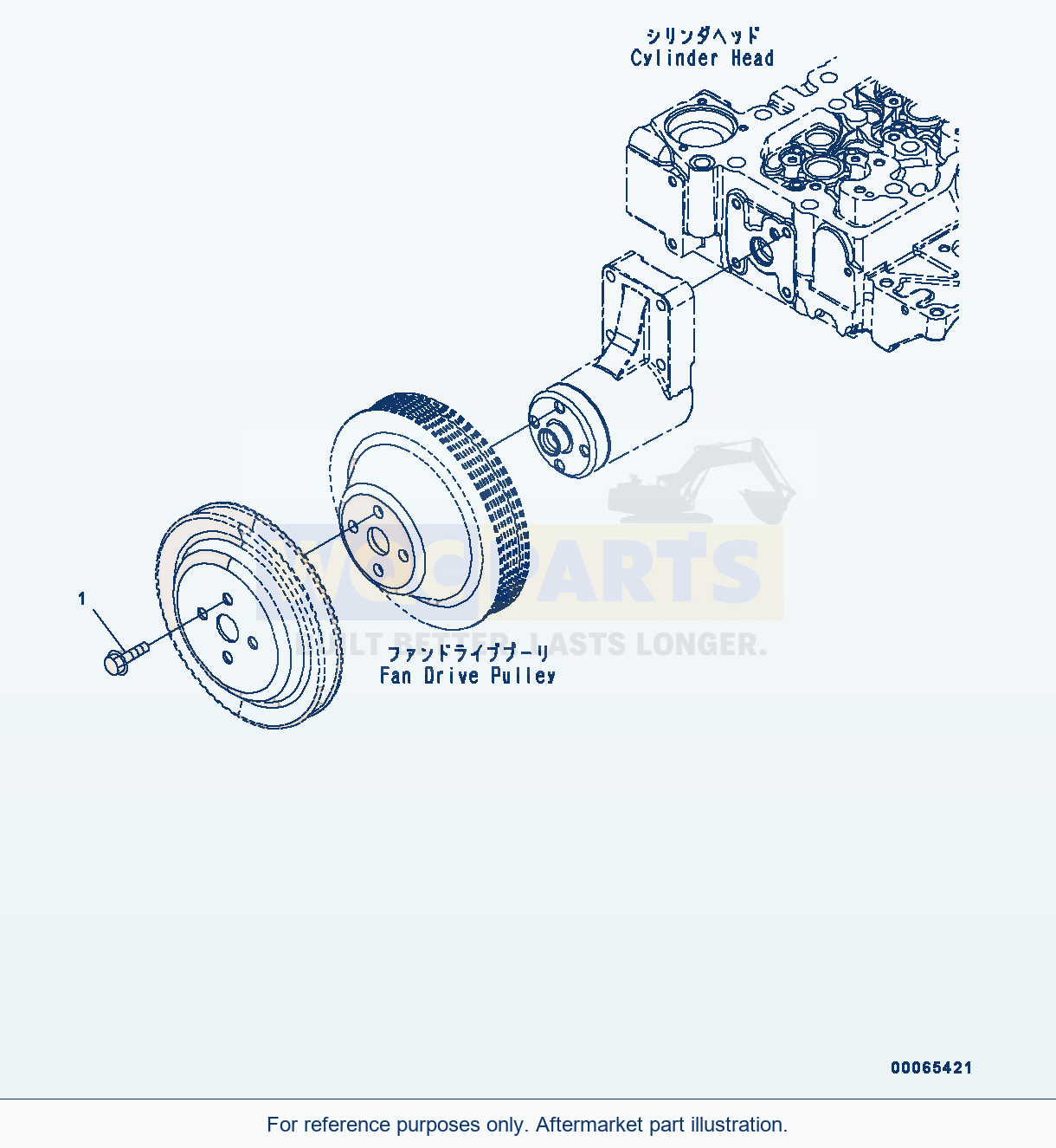 Komatsu WA200PZ-6 Cooling Fan Mounting Bolt (Afa20-001001) parts diagram