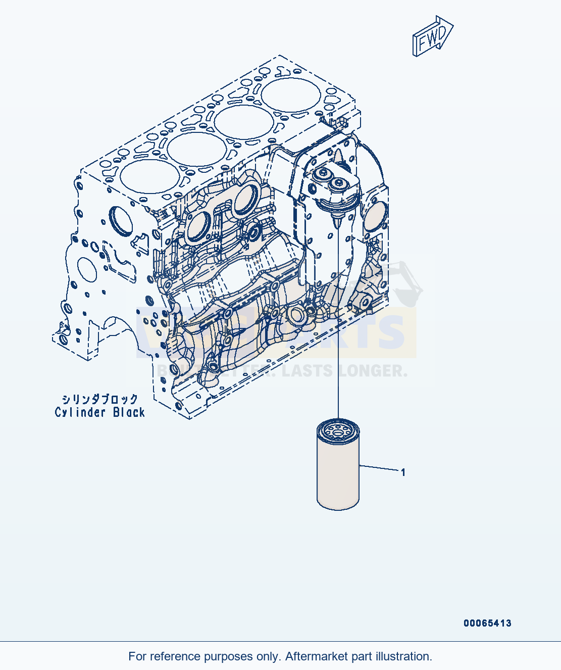 Komatsu WA200PZ-6 Engine Oil Filter (Alf00-001001) parts diagram