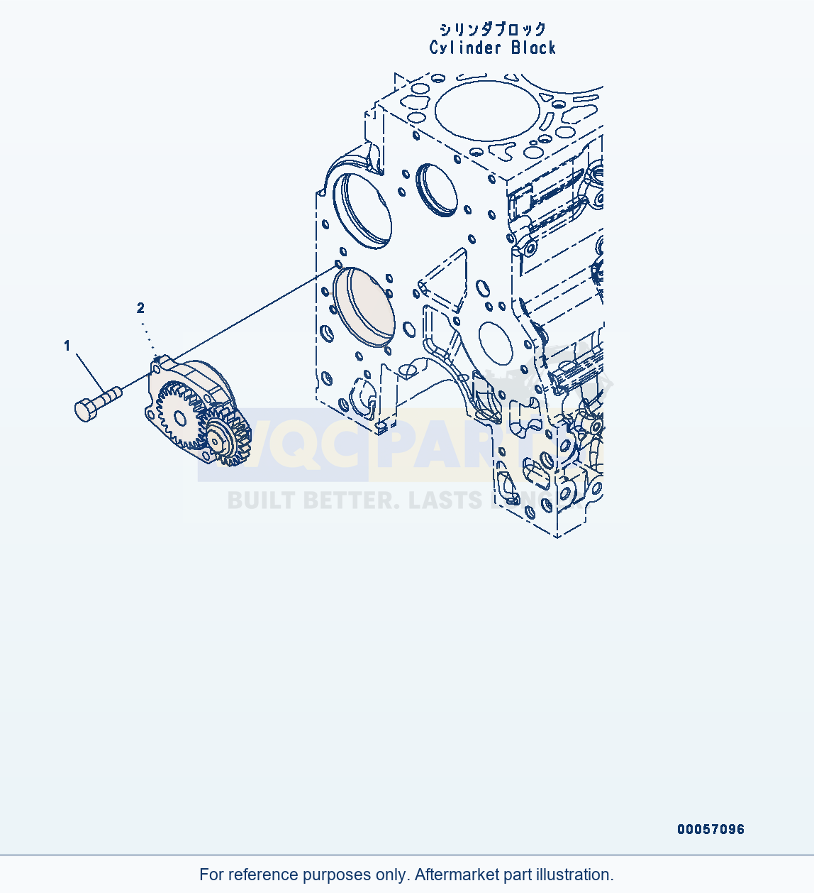 Komatsu WA200PZ-6 Engine Oil Pump (Alp00-001001) parts diagram