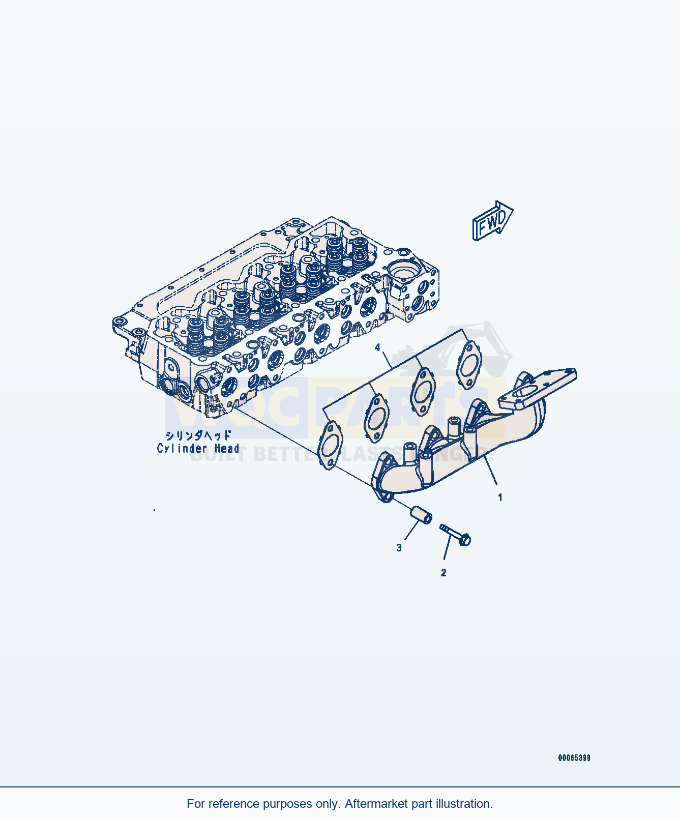 Komatsu WA200PZ-6 Exhaust Manifold (Atb30-002001) parts diagram