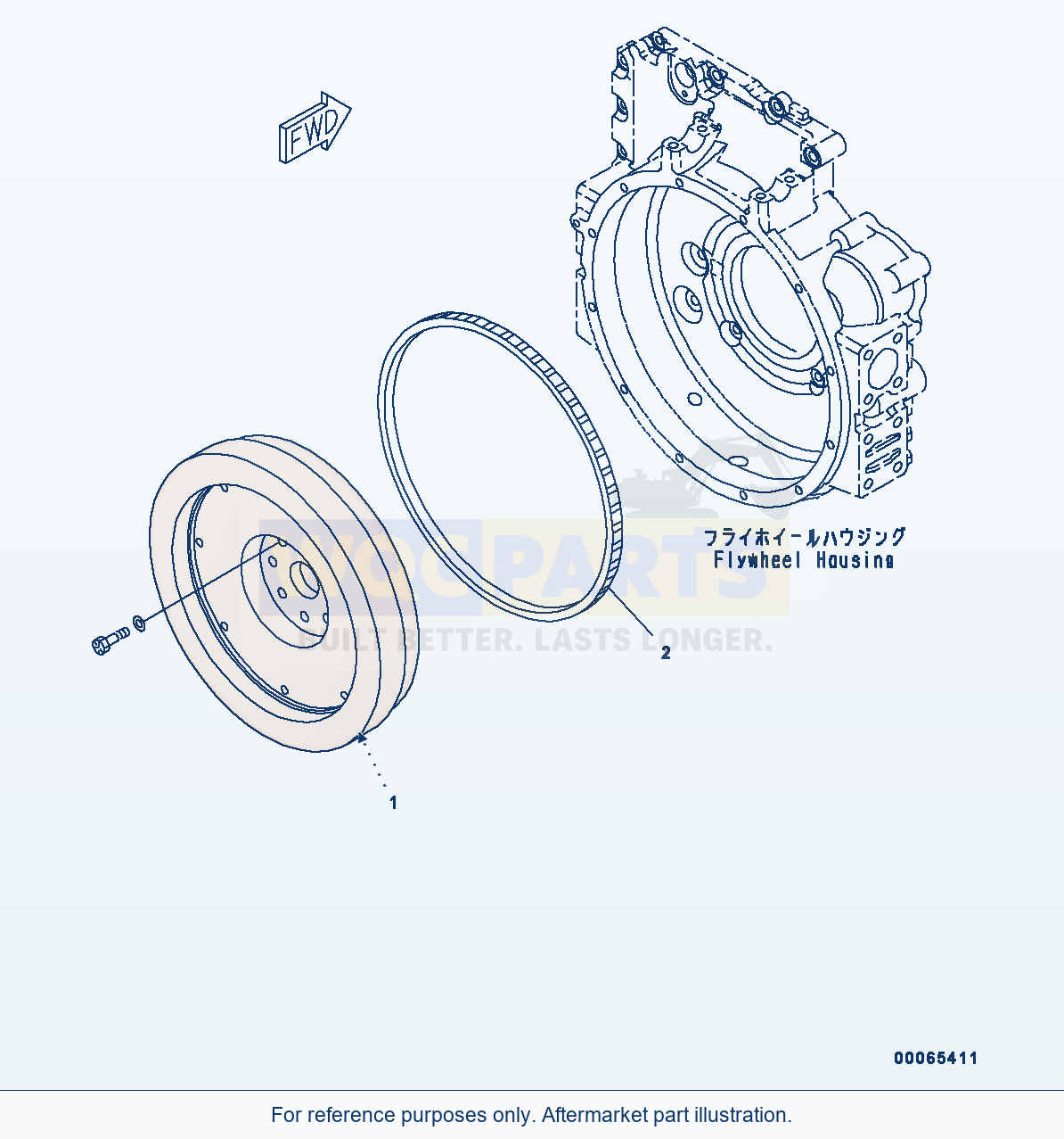 Komatsu WA200PZ-6 Flywheel (Afw00-001001) parts diagram