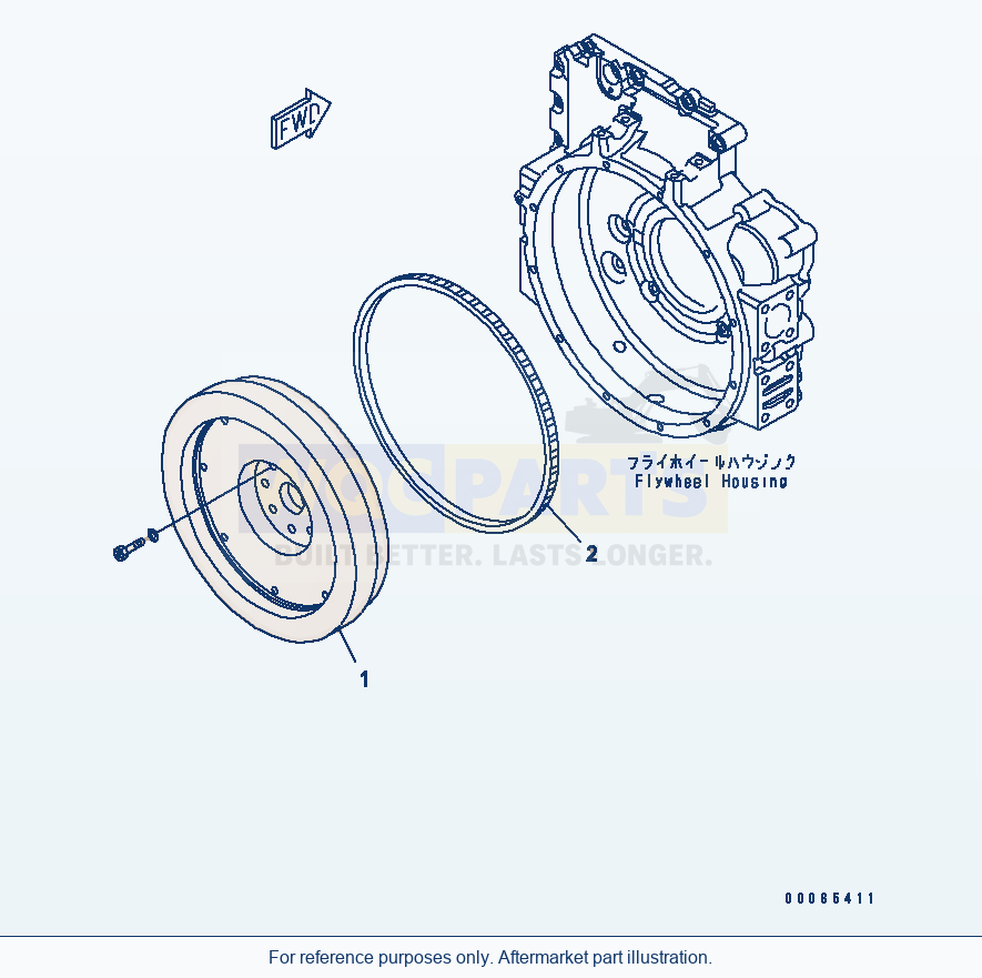 Komatsu WA200PZ-6 Flywheel (Esn 26508146-) parts diagram