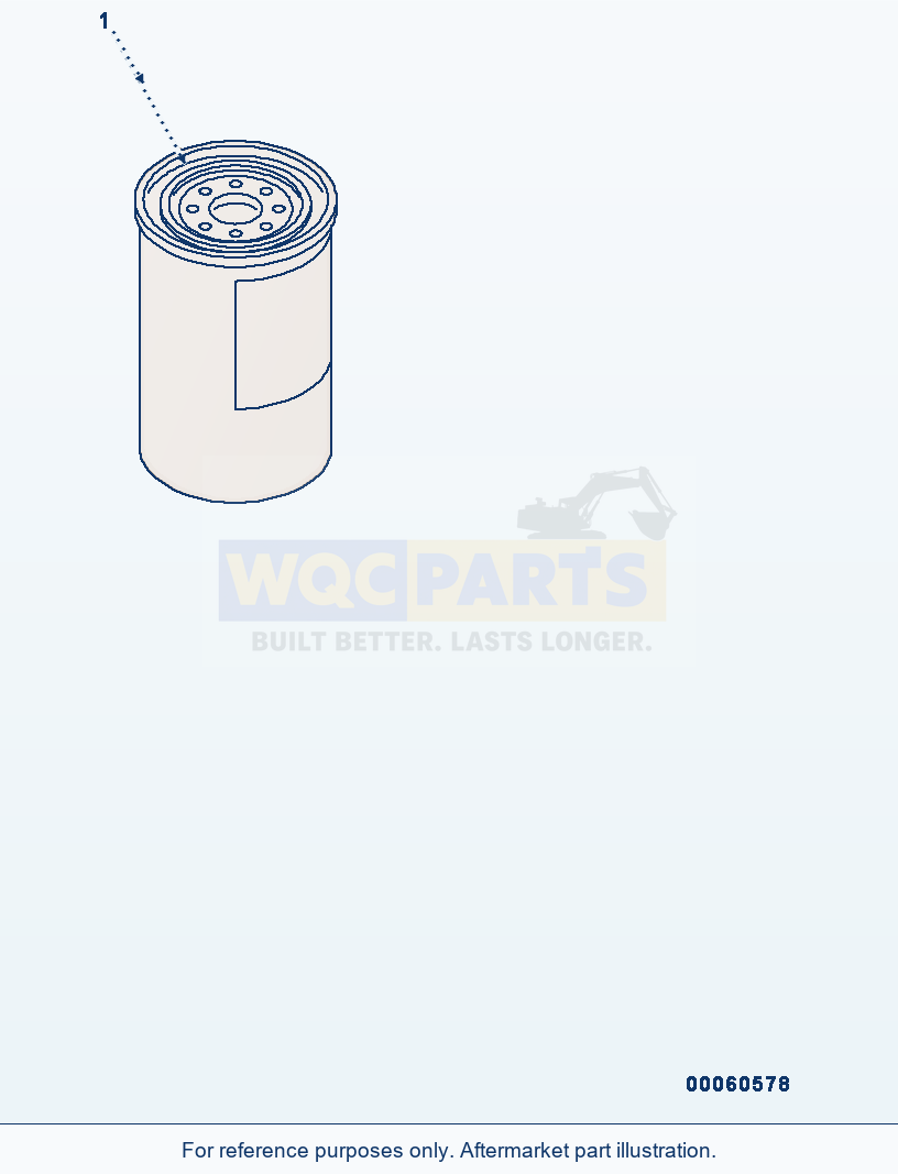 Komatsu WA200PZ-6 Fuel Filter Cartridge parts diagram