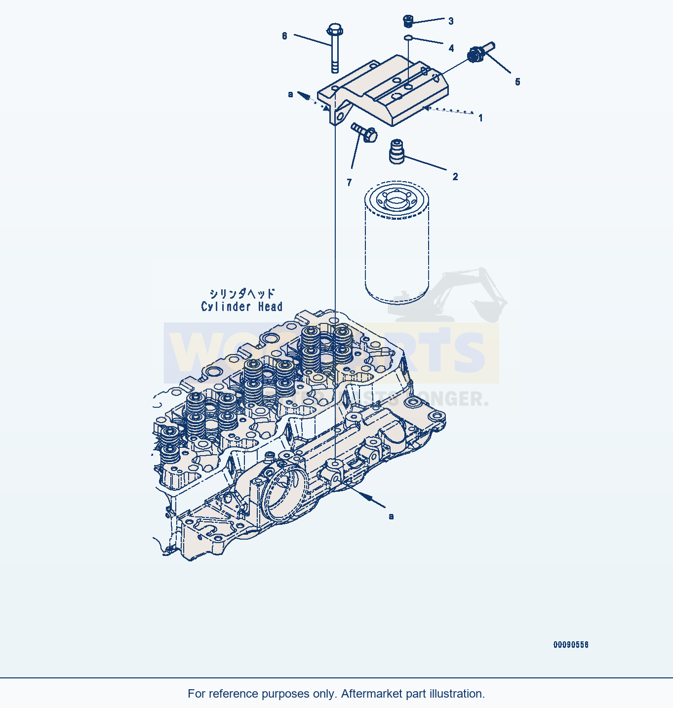 Komatsu WA200PZ-6 Fuel Filter Location (Aff10-001001) parts diagram