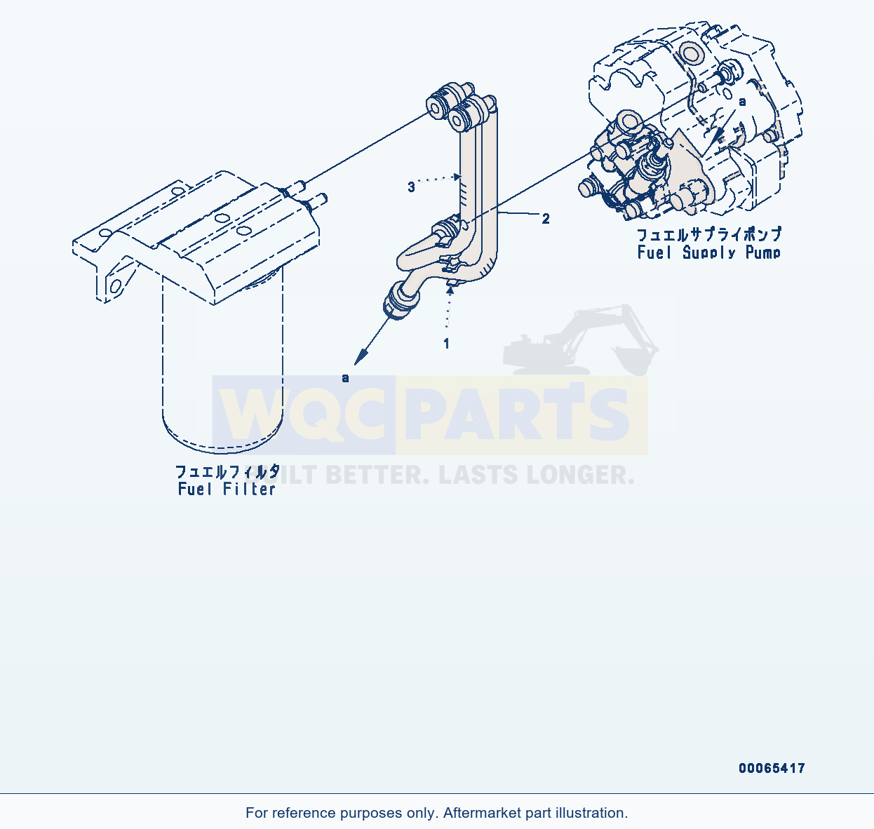 Komatsu WA200PZ-6 Fuel Filter Plumbing (Aff20-001001) parts diagram