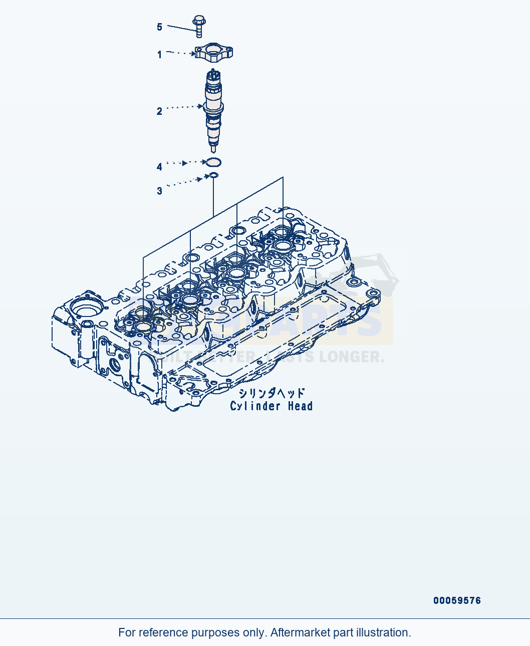 Komatsu WA200PZ-6 Fuel Injector parts diagram
