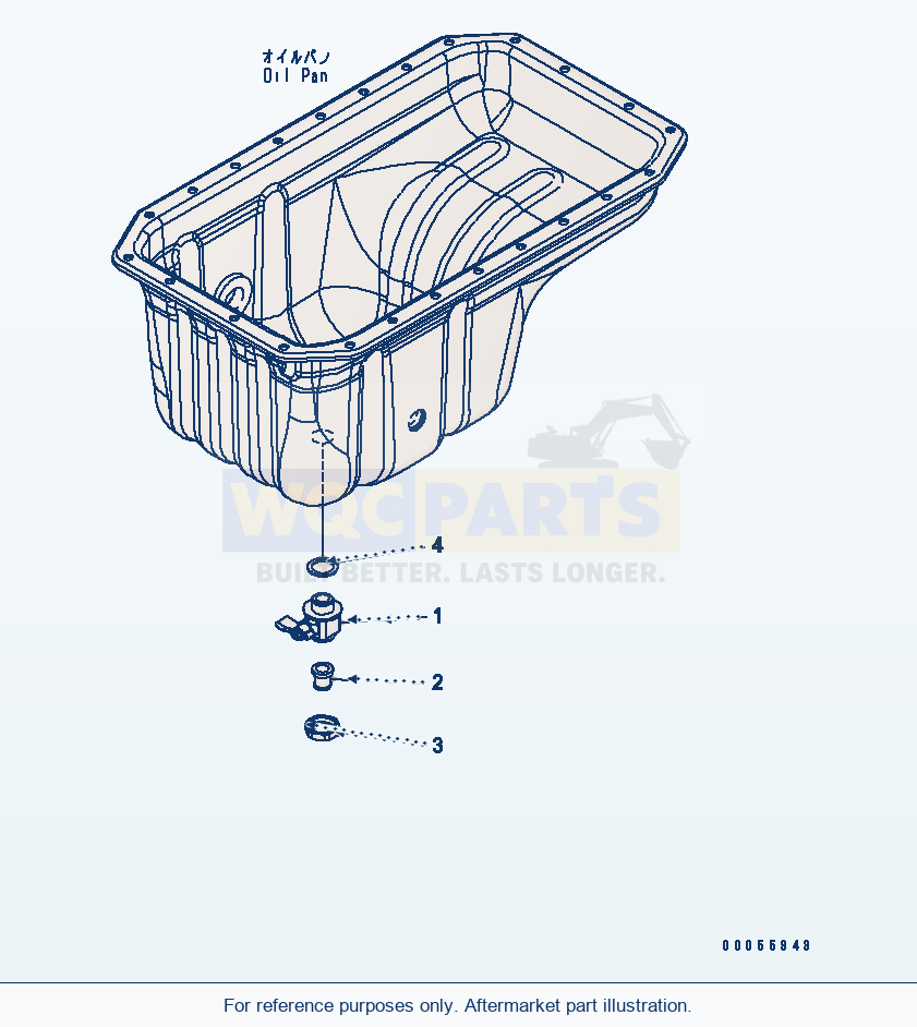 Komatsu WA200PZ-6 Oil Pan Drain Serial 70136 - 70342 parts diagram
