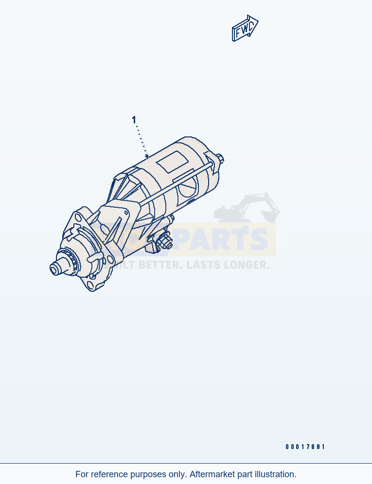 Komatsu WA200PZ-6 Starting Motor (5.5Kw) (Esn 26512630-) parts diagram