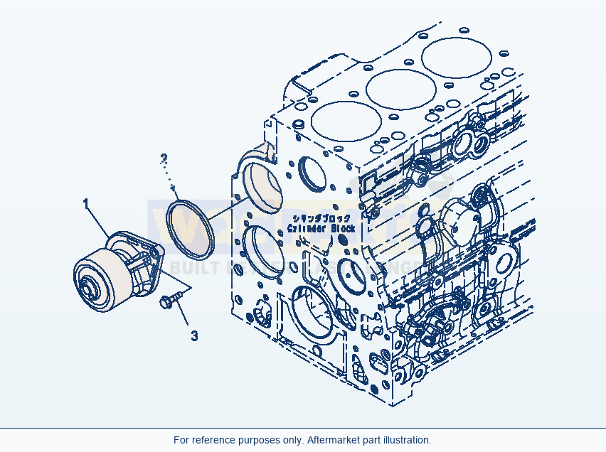 Komatsu WA200PZ-6 Water Pump Serial H00051 - UP parts diagram