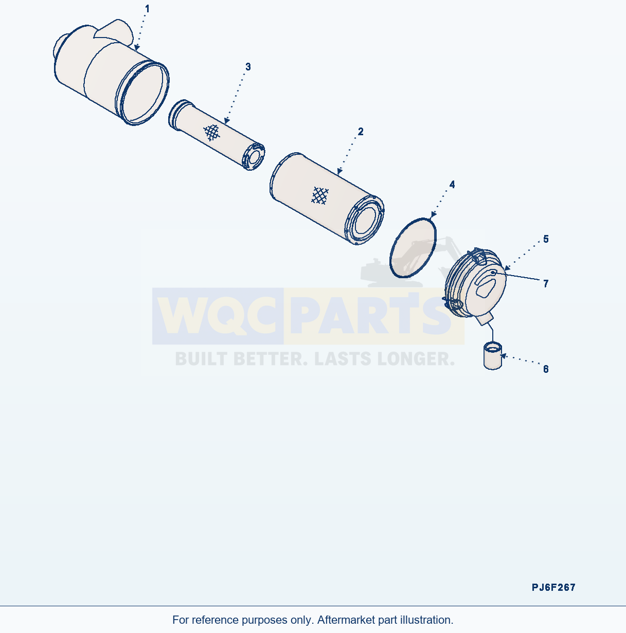 Komatsu WA200PZ-6 Engine Related Parts (Air Cleaner) parts diagram