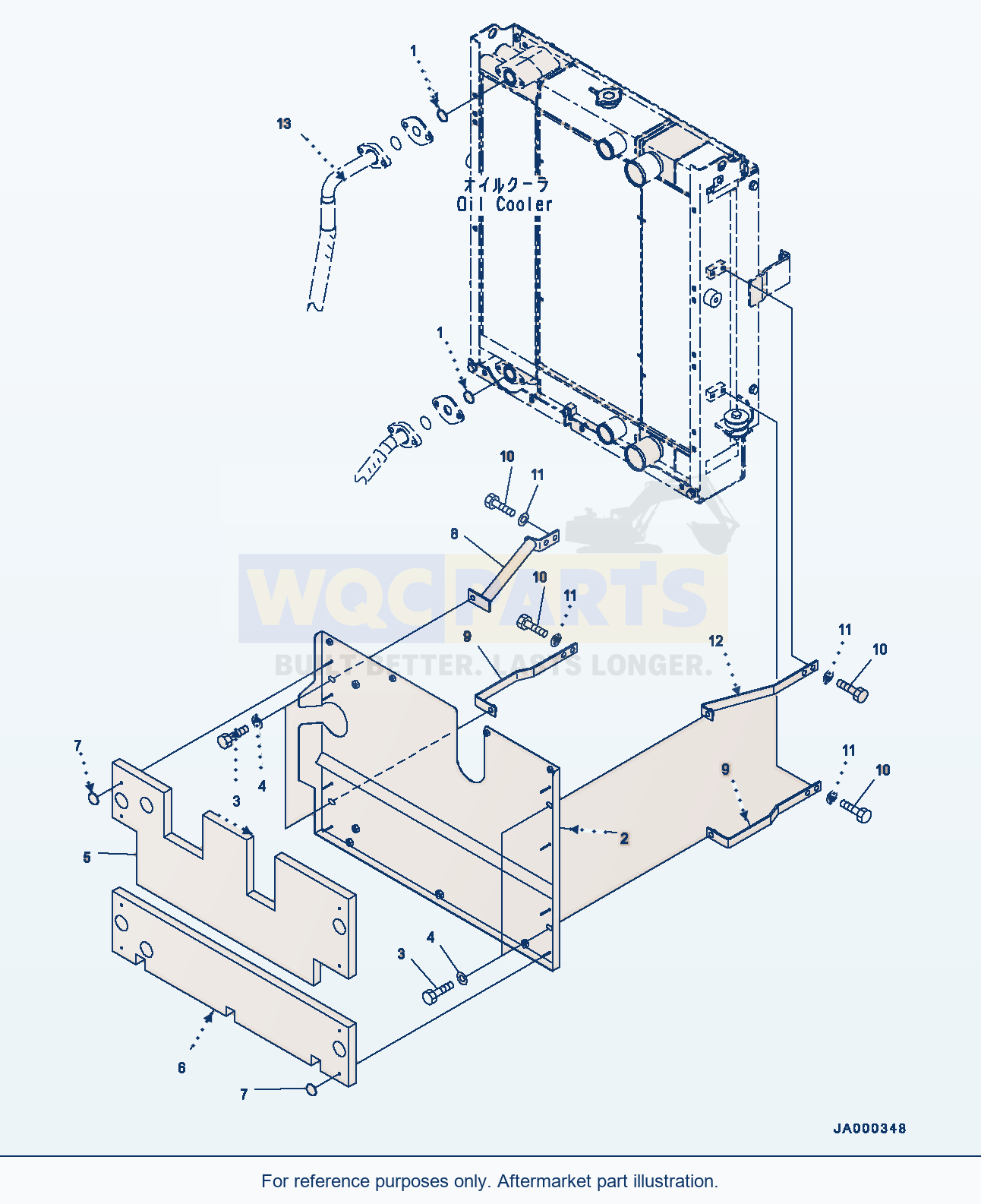 Komatsu WA200PZ-6 Radiator (Baffle) Serial 70136 - 70342 parts diagram